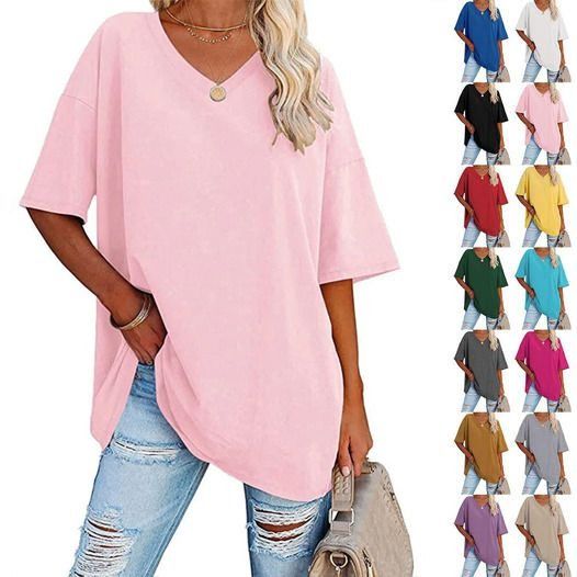 🌷2024 Summer Hot Sale🌷Ladies V-Neck T-Shirt 🔥 (Buy 2 Free Shipping)