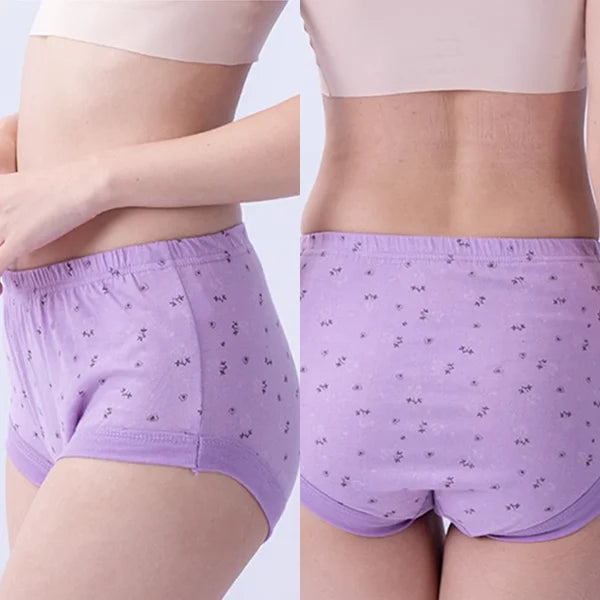 🔥 Pay 1 Get 4 New High-Waist Ladies Cotton Panties Plus Sizes