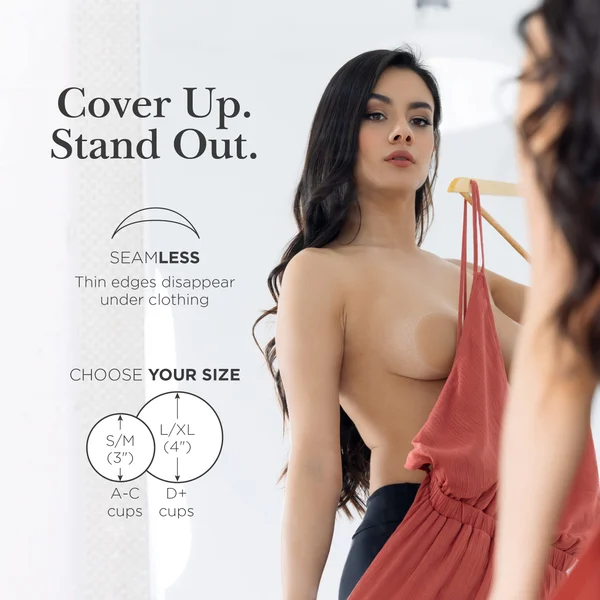 GO BRALESS! SEAMLESS CAKE COVER ULTRA THIN INVISIBLE BRA