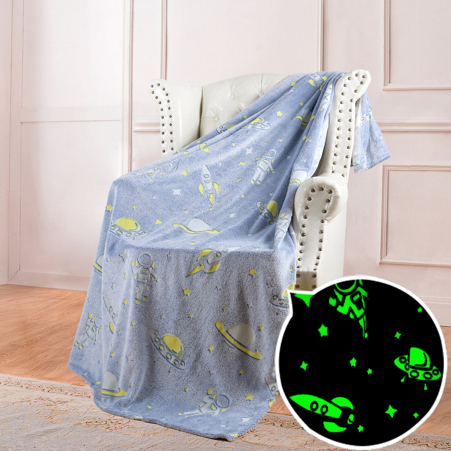 Hurry up! Sale Ends in 01:57:36.3 😊Double Sided Flannel Luminous Blanket-🔥