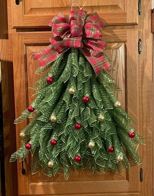 🔥Last Day 49% OFF - 🎄Handmade Christmas Tree Wreath for Front Door