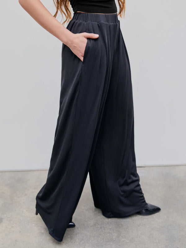 High Elastic Wide Leg Pants