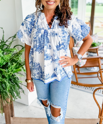 Classic Glamour Print Top (Buy 2 Get Free Shipping)