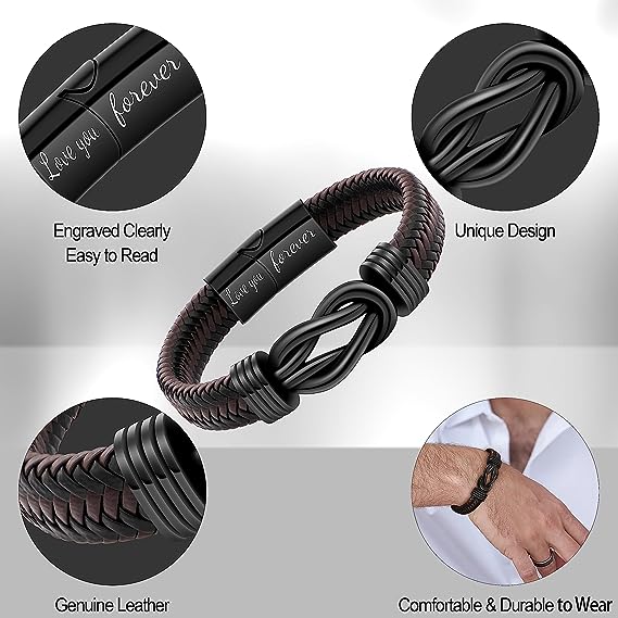 Regalo para hombres pulsera infinita 