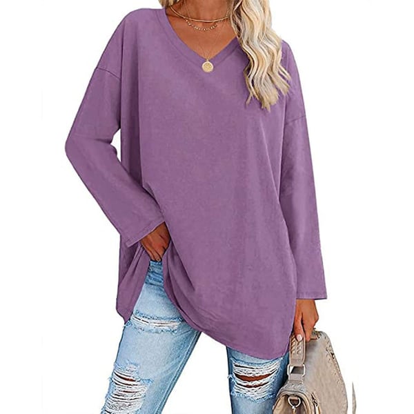 💋Women's loose long sleeve fashion V-neck knit top (Buy 2 Free Shipping)