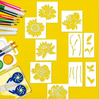 🏡Last Day 70% OFF -Blooming Flowers Stencil Kit🌻DIY Decoration