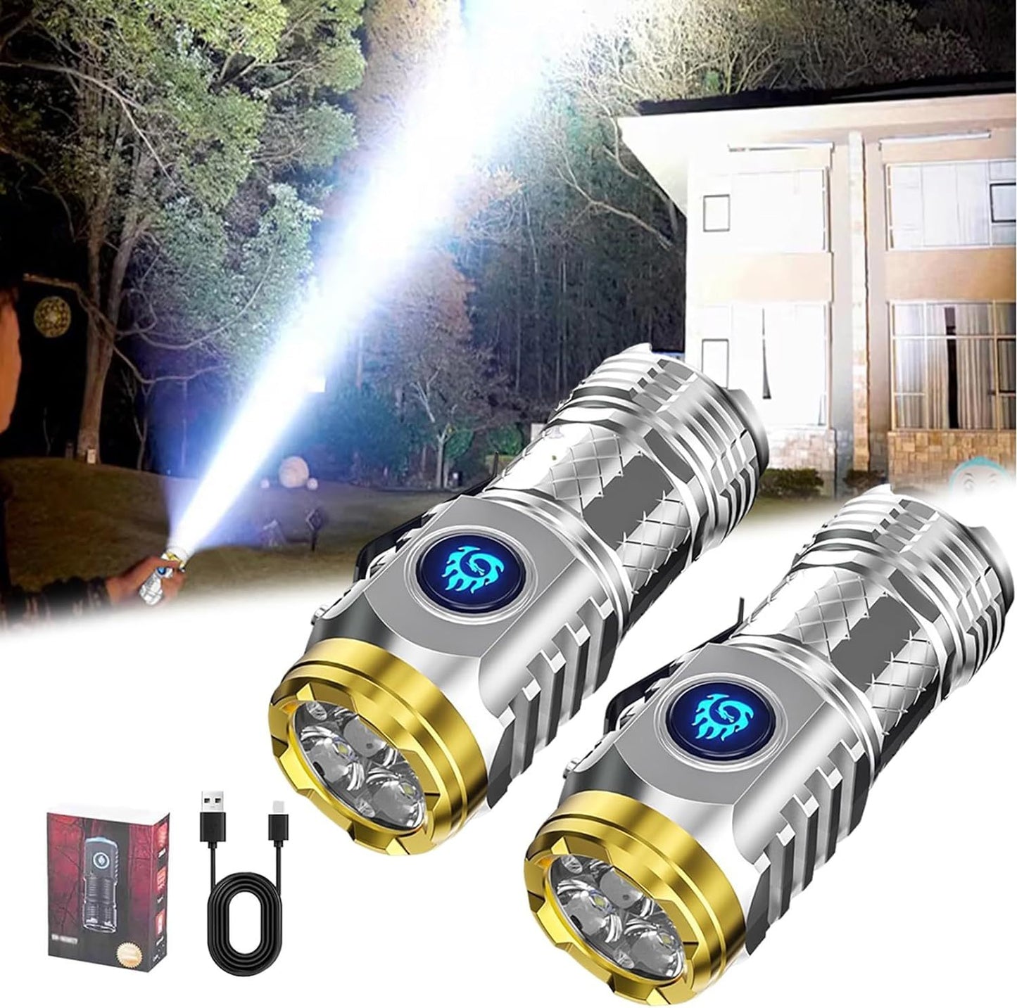 【🎁2PCS！】German Three-eyed Monster Mini Flash Super Power Flashlight