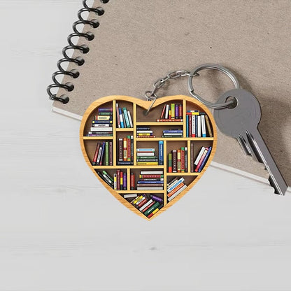 Book Lovers Heart Ornament