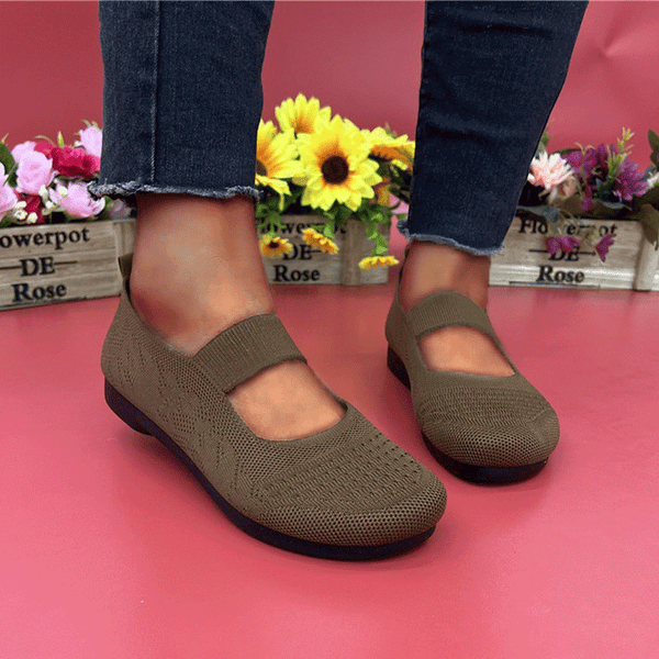 Weaving Breathable Loafers Comfortable Walking Casual Flats Shoes