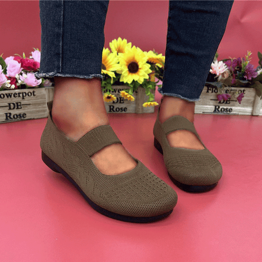 Weaving Breathable Loafers Comfortable Walking Casual Flats Shoes