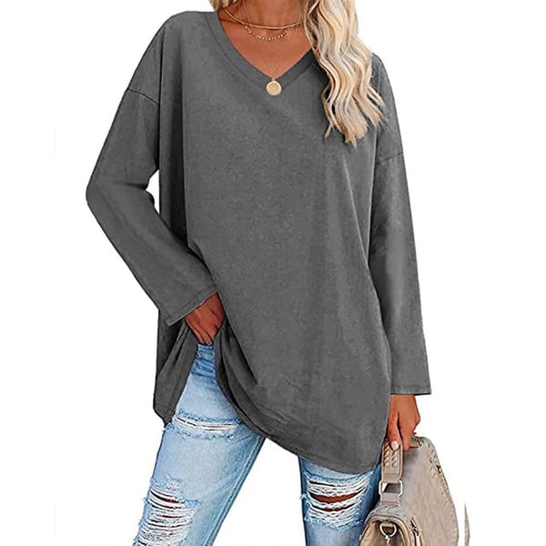 💋Women's loose long sleeve fashion V-neck knit top (Buy 2 Free Shipping)