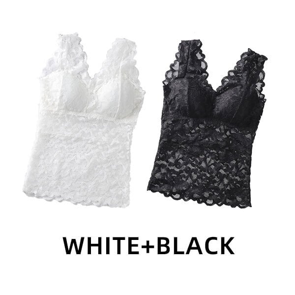 💖Last Day 70% OFF💖Long Lace Beauty Back Undershirt