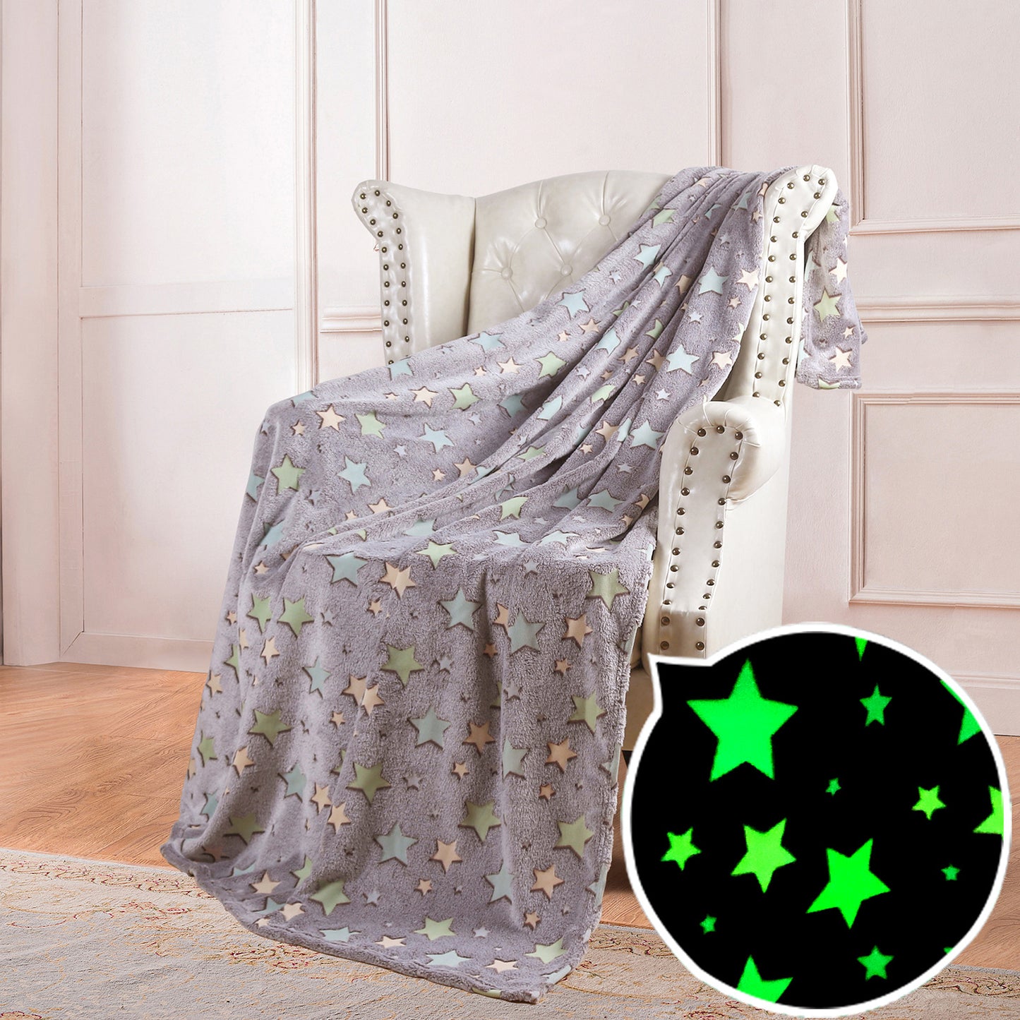 Hurry up! Sale Ends in 01:57:36.3 😊Double Sided Flannel Luminous Blanket-🔥