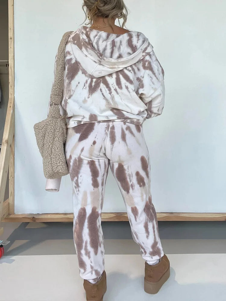 Tie Dye Hoodie And Sweatpants Set (Buy 2 Free Shipping)