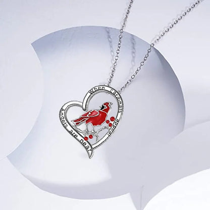 When Angels are Near Heart Necklace