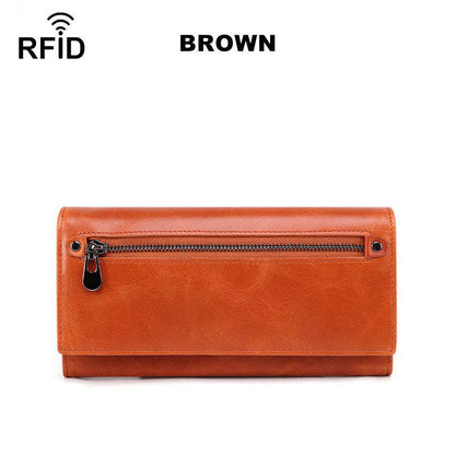 Marfuny RFID Anti-theft Long Wallet Coin Purse