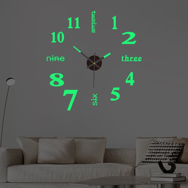 🔥Promoción del último día 49% de descuento🔥 Reloj decorativo con calcomanías de pared 3D 