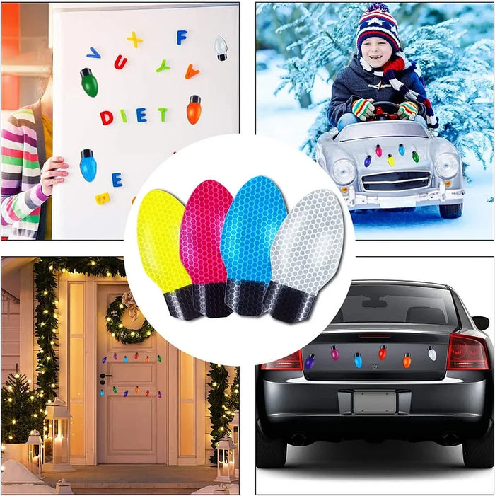 🎉Early Christmas Sale- SAVE 40% OFF🌲Reflective Light Bulb Magnet Decoration Set