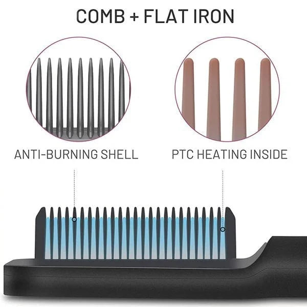 🎉2 in 1 Negative Ion Hair Straightener Styling Comb