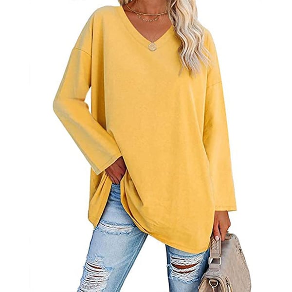 💋Women's loose long sleeve fashion V-neck knit top (Buy 2 Free Shipping)