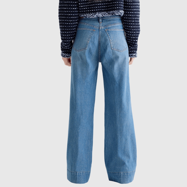 Tummy Control Tall Wide Leg Denim Trouser