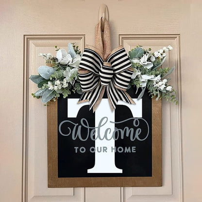 ✨26 INITIAL LAST NAME FRONT DOOR WREATH (BUY 2 FREE SHIPPING)