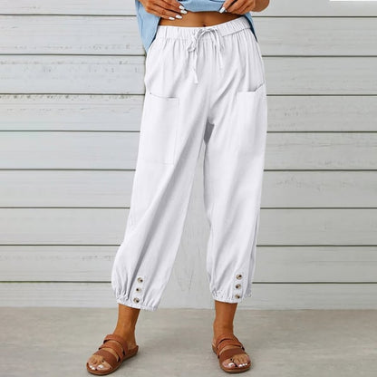 Women's Summer Capri Pants Wide Leg