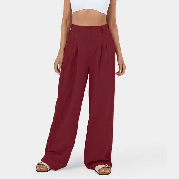 🔥 High Waisted Plicated Side Pocket Wide Leg Pants（🔥Buy 2 Free Shipping🔥）