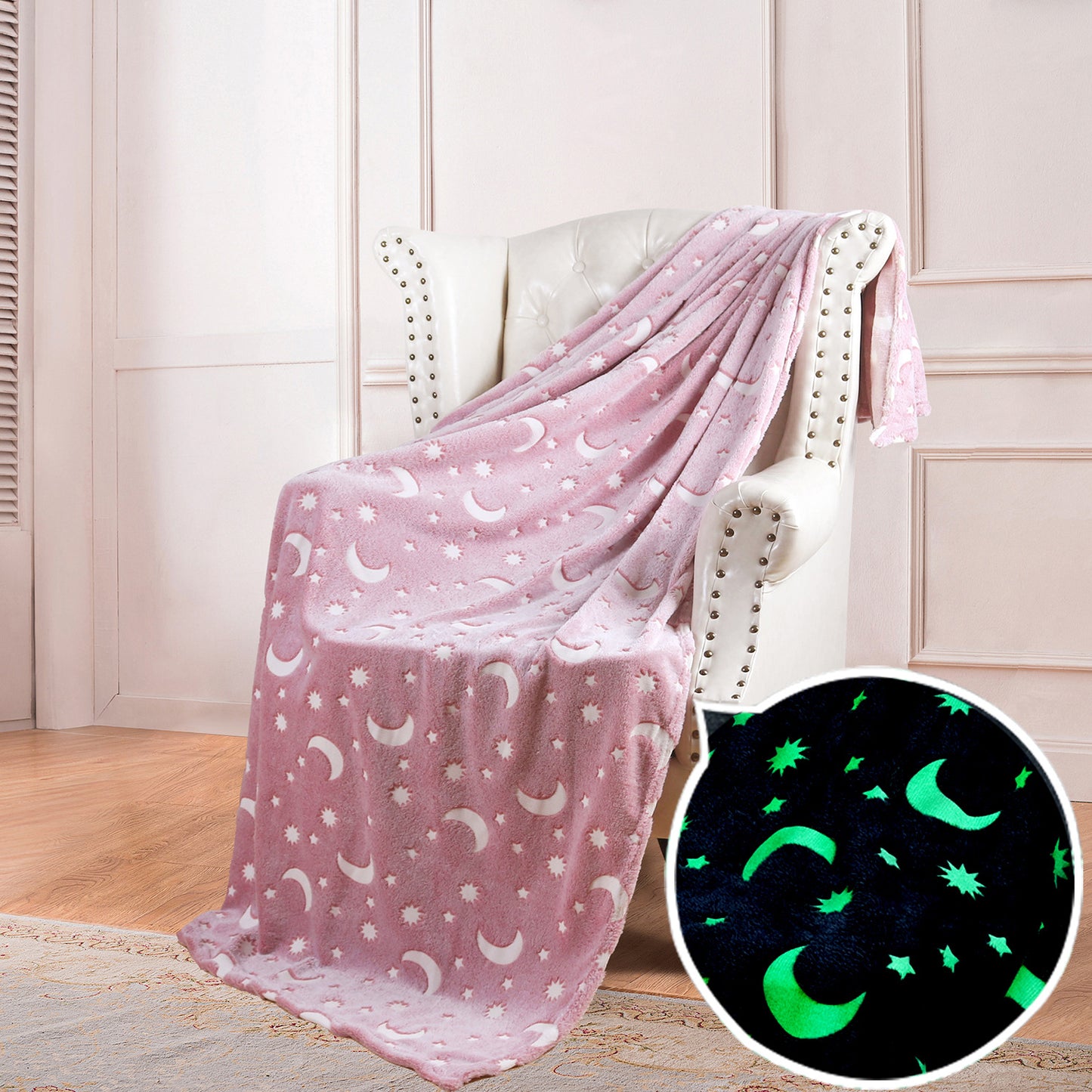 Hurry up! Sale Ends in 01:57:36.3 😊Double Sided Flannel Luminous Blanket-🔥