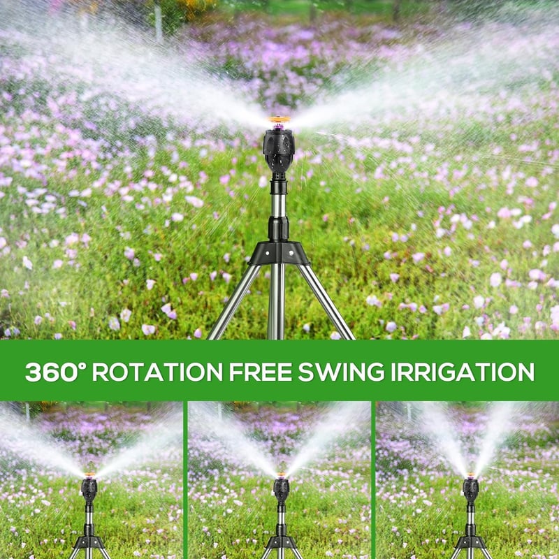 360 Degree Auto- rotation Garden Tripod Sprinkler PRO