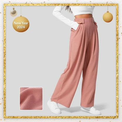 🔥 High Waisted Plicated Side Pocket Wide Leg Pants（🔥Buy 2 Free Shipping🔥）