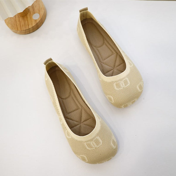 Weaving Breathable Loafers Comfortable Walking Casual Flats Shoes