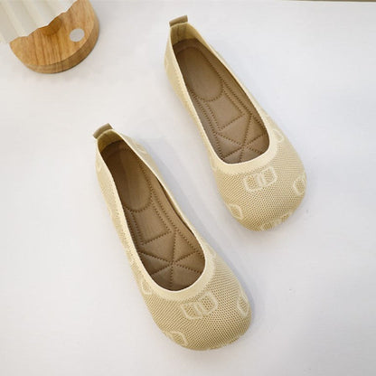 Weaving Breathable Loafers Comfortable Walking Casual Flats Shoes