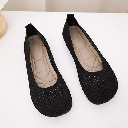 Weaving Breathable Loafers Comfortable Walking Casual Flats Shoes