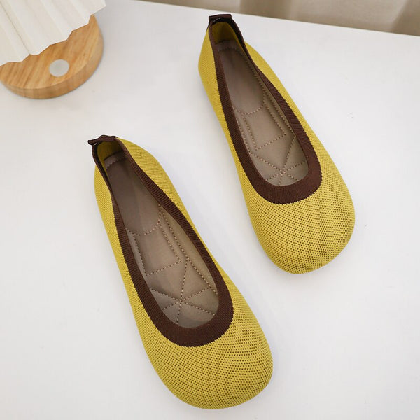 Weaving Breathable Loafers Comfortable Walking Casual Flats Shoes