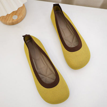 Weaving Breathable Loafers Comfortable Walking Casual Flats Shoes