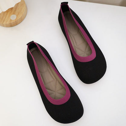 Weaving Breathable Loafers Comfortable Walking Casual Flats Shoes
