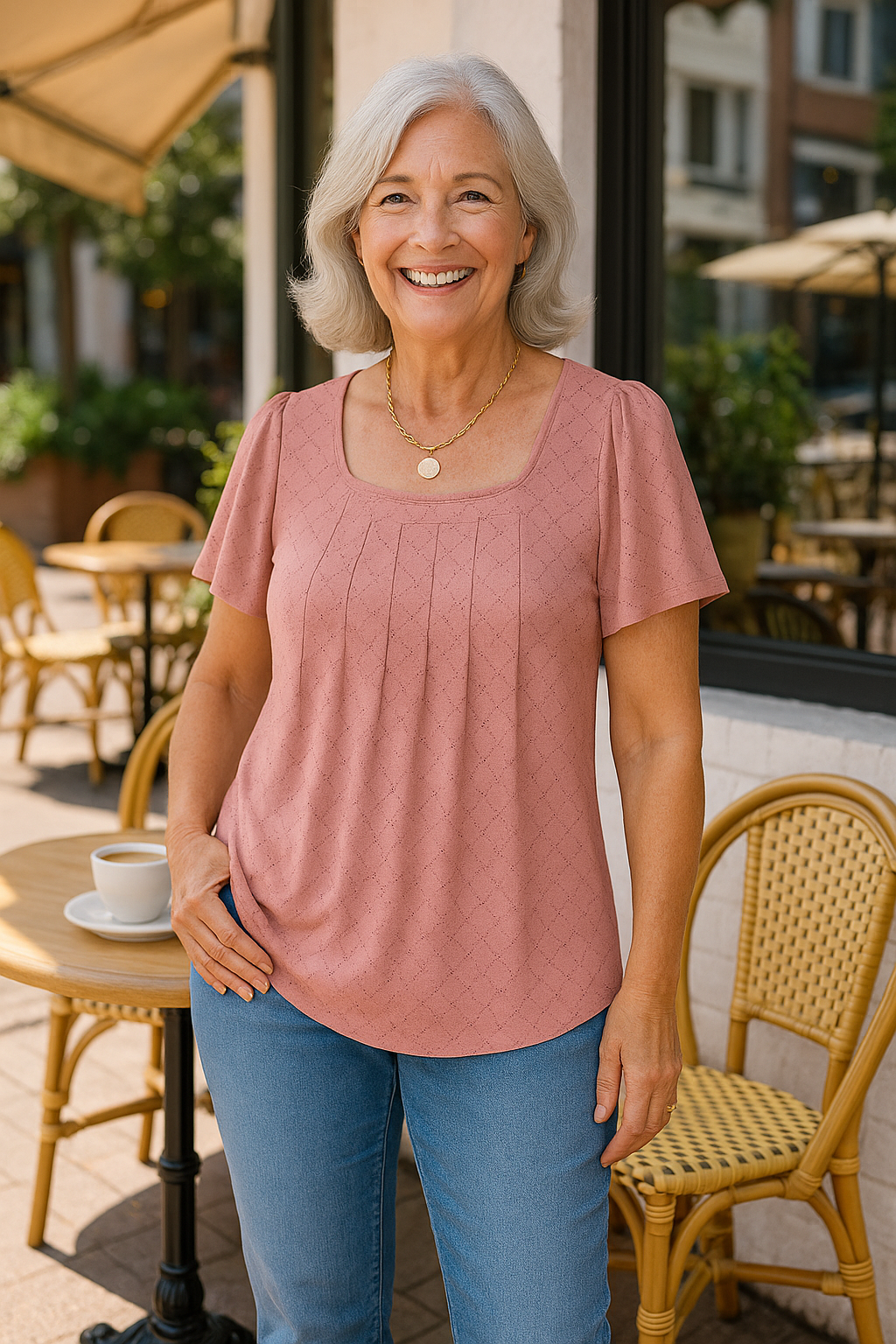 Luxe Pleated Comfort Top