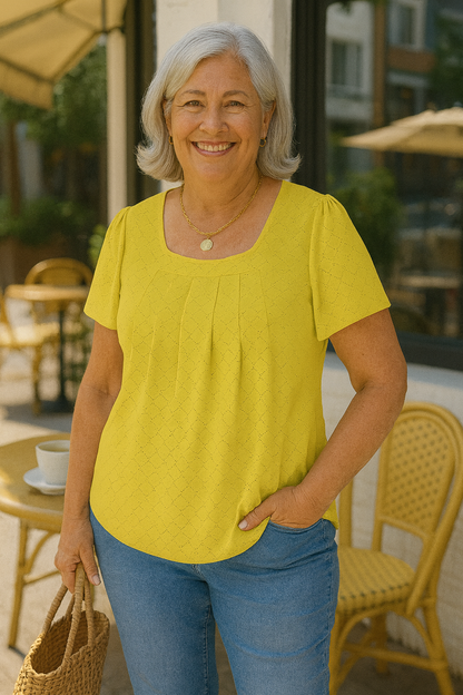 Luxe Pleated Comfort Top