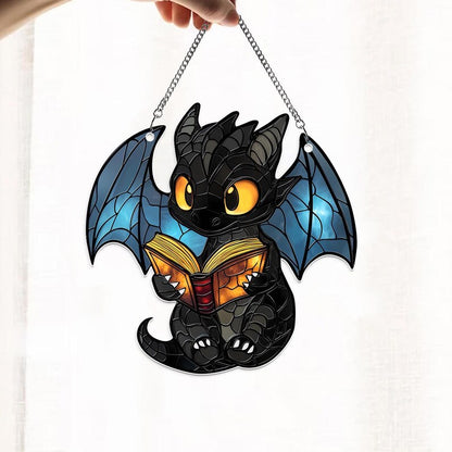 🎄2024 Christmas Gift 50% Off--Acrylic Book Dragon Suncatcher Ornament