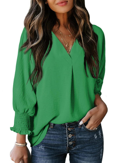 Women's Casual 3/4 Sleeve V Neck-Basic Tops (Buy 2 Free Shipping)