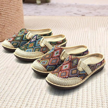 Weaving Breathable Loafers Comfortable Walking Casual Flats Shoes