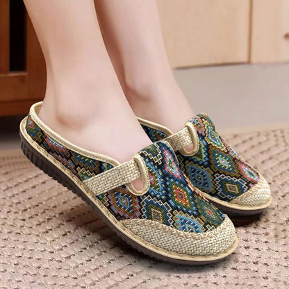Weaving Breathable Loafers Comfortable Walking Casual Flats Shoes