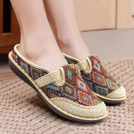 Weaving Breathable Loafers Comfortable Walking Casual Flats Shoes