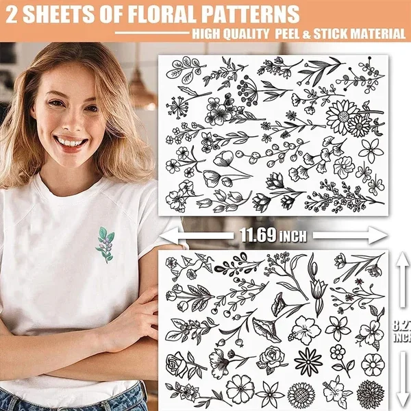 🔥LAST DAY 50% OFF - WATER SOLUBLE FLOWER PATTERNS FOR EMBROIDERY 🔥BUY 3 ITEMS AND SAVE 10%