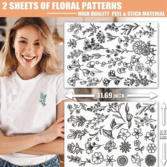 🔥LAST DAY 50% OFF - WATER SOLUBLE FLOWER PATTERNS FOR EMBROIDERY 🔥BUY 3 ITEMS AND SAVE 10%