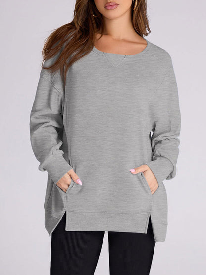 2024 FALL NEW WOMEN‘S OVERSIZED PULLOVER WITH POCKETS (BUY 2 FREE SHIPPING)