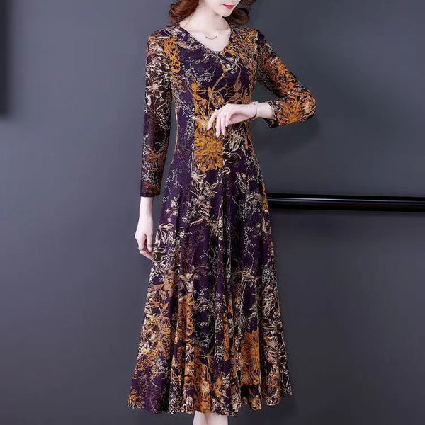 💥Hot sale 52% off women’s elegant V-neck floral dress👗