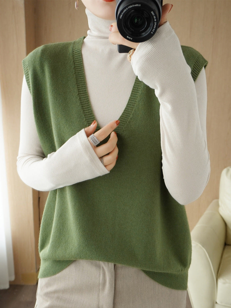 Women's Ultra-Soft V-Neck Knit Vest