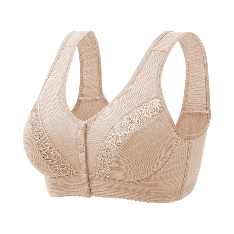 Buy 2 Get 1 Free-2024 Front Button Breathable Skin-Friendly Cotton Bra